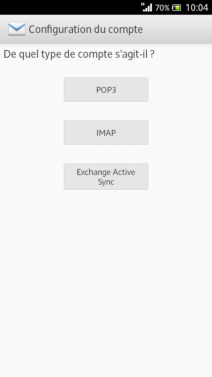 Config Exchange ActiveSync 2